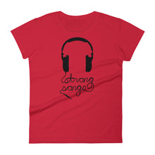 Load image into Gallery viewer, Red Fitted Headphones Tee

